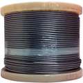 Uncoated Cable, Stainless Steel, 1 x 19, 3/16" Cable Size, 3/16" Outside Dia., 1,400 lb
