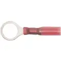 Imperial Seal-A-Crimp Sealed Heat Shrink Ring Terminal, Red, 22-18 AWG, 5/16-3/8 Stud Size