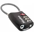 Master Lock Combination Padlock, Resettable, Front Dial Location, Horizontal Shackle Clearance 5/8 in