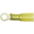 Imperial Seal-A-Crimp Sealed Heat Shrink Ring Terminal, Yellow, 12-10 AWG, Stud Size 8-10