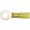 Imperial Seal-A-Crimp Sealed Heat Shrink Ring Terminal, Yellow, 12-10 AWG, Stud Size 1/4-5/16