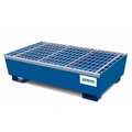 Denios Drum Spill Containment Pallet: For 2 Drums, 66 gal Spill Capacity, 1,200 lb Load Capacity