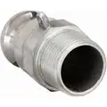 Cam and Groove Adapter: 1 in Coupling Size, 1 in Hose Fitting Size, 1 in -11-1/2 Thread Size, MNPT