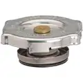 Radiator Cap: Cam-On, 14 to 18 lb, 16 psi, A Size Neck, 2-5/8 in W, 2-5/8 in H, 2-5/8 in L