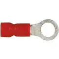 Imperial Vycrimp Vinyl Insulated Ring Terminal, Red, 22-18 AWG, Stud Size - Item #8-#10