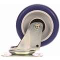 Standard Plate Caster, Swivel, Polyurethane, 195 lb., 4" Wheel Dia.