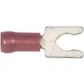 Imperial Nycrimp Spade Terminal, Red, 22-18 AWG, #10 Stud Size