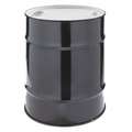 Transport Drum: 30 gal Capacity, 1A1/X1.8/300 UN Rating Liquid, 29 1/2 in Overall Ht, Black, Lined