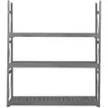 Starter Bulk Storage Rack with Ribbed Steel Decking and 3 Shelves, 48"W x 36"D x 60"H