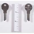Kaba Ilco Key Blank, Office Furniture/Cabinets, Nickel Silver Plated Over Brass, PK 10