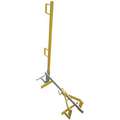 Parapet Clamp Guardrail System, Steel, 42" Length, 10-3/4"Overall Height, Yellow