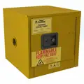 Condor Flammables Safety Cabinet: Countertop, 2 gal, 17 1/2" x 18 1/4" x 18 1/2", Yellow, 1 Shelves