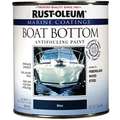 Rust-Oleum Blue Boat Bottom Antifouling Paint, Flat Finish, 110 sq. ft./qt. Coverage, Size: 1 qt.