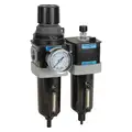 Filter/Regulator/Lubricator, 3/4" NPT, 0 to 125 PSI Adjustment Range - Air Treatment