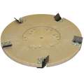 Mastic Abrasive Pad: 16 in Dia, 25 Grit, 600 RPM, Counterclockwise, Dry/Wet, Concrete