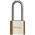 Master Lock Combination Padlock, Resettable Bottom-Dial Location, 2" Shackle Height