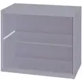 Base Cabinet, Open Face Cabinet Doors, 40-1/4"W x 22-1/2"D x 33-1/2"H, 2 Shelves, Light Gray