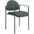 Guest Chair: Black Seat, Fabric, Black Frame, Steel, 275 lb Wt Capacity