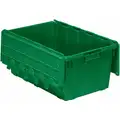 Buckhorn Attached Lid Container, Green, 12-1/2"H x 27"L x 16-15/16"W, 1EA