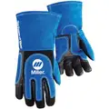 Miller Electric Welding Gloves, Gauntlet Cuff, XL, 13" Glove Length, Cowhide Leather Palm Material