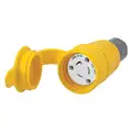 Hubbell Wiring Device-Kellems 20 Amp Industrial Grade Watertight Locking Connector, L6-20R NEMA Configuration, Yellow