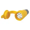 Hubbell Wiring Device-Kellems 30 Amp Industrial Grade Watertight Locking Connector, L5-30R NEMA Configuration, Yellow