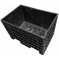 Buckhorn Bulk Container: 13.8 cu ft, 41 5/8 in x 28 3/4 in x 27 3/4 in, 2-Way Entry, Stackable
