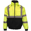 Tingley High Visibility Bomber Jacket with Removable Liner, ANSI Class 3, Polyurethane-Coated Polyester
