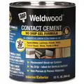 Weldwood Contact Cement: Weldwood Gel, Gen Purpose, 1 qt, Can, Tan, Water-Resistant