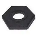 Cortina Delineator Base, Black, 14" Length, 14" Width, 3" Height, 15 lb. Weight, Recycled Rubber