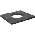 Cortina Trim Line Base, Black, 17" Length, 15" Width, 1-1/2" Height, 10 lb. Weight, Recycled Rubber