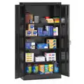 Tennsco Commercial Storage Cabinet, Black, 72" H X 36" W X 24" D, Assembled