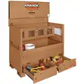 Knaack Piano-Style Jobsite Box: 60 in Overall Wd, 30 in Overall Dp, 49 in Overall Ht, Padlockable
