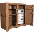 Knaack Jobsite Cabinet: 60 in Overall Wd, 30 in Overall Dp, 60 in Overall Ht, Padlockable, Recessed