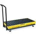 Eagle Steel/Polyethylene Drum Spill Platform Cart for 2 Drums; 30 gal. Spill Capacity, Yellow