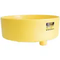 Funnel with Screen: No Lid, Yellow, No Flame Arrester, 18 in x 7 in, 2 in Spout Dia, 2 in NPT