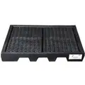 Black Diamond Polyethylene Spill Pallet for 4 Drums; Drain Included: No