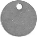 C.H. Hanson Blank Tag: Stainless Steel, 1 3/8 in Dia, Silver, 0.04 in Thick, Round, 25 PK