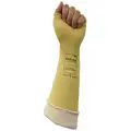 Wells Lamont Kevlar Sleeve with Thumbhole, 10"L, Elastic Cuff, Yellow, Sleeve Size: Universal