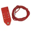 Brady Cable Lockout, Plastic, 10 ft., Grip-Cinching Cable Lockout Style