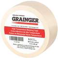 Paper Masking Tape, Rubber Tape Adhesive, 6.30 mil Thick, 2" X 60 yd., Tan, 1 EA