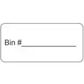 Bin # Stickers 1" X 2.125" 100 Stickers/Roll