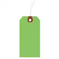 Wire Tag, Fluorescent Green Paper, Height: 5-1/4", Width: 2-5/8", 100 Pk