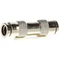 Union: Nickel Plated Brass, Push-to-Connect x Push-to-Connect, For 1/4 in x 1/4 in Tube OD, Imperial