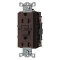 Hubbell Wiring Device-Kellems 20 AA Commercial Receptacle, Brown; Tamper Resistant: No