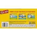 Glad Trash Bags: 13 gal Capacity, 24 in Wd, 27 1/2 in Ht, 0.9 mil Thick, White, Coreless Roll, 45 PK
