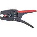 Knipex Wire Stripper: Auto, 32 AWG to 8 AWG, 7 1/2 in Overall Lg, Straight Edge Blade, Std Cushion Grip