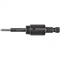 Carbide Tipped Hole Saw Arbor with Retractable Bit, Hex, 1/4" dia. x 2" L Pilot Drill Size