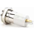 Flat Indicator Light, LED Lamp Type, 110 VAC Voltage, 12 mm Mounting Dia. Size