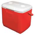 Coleman 30 qt. Personal Cooler with Ice Retention of Up to 2 days; Red Cooler with White Lid, Holds 38 Cans